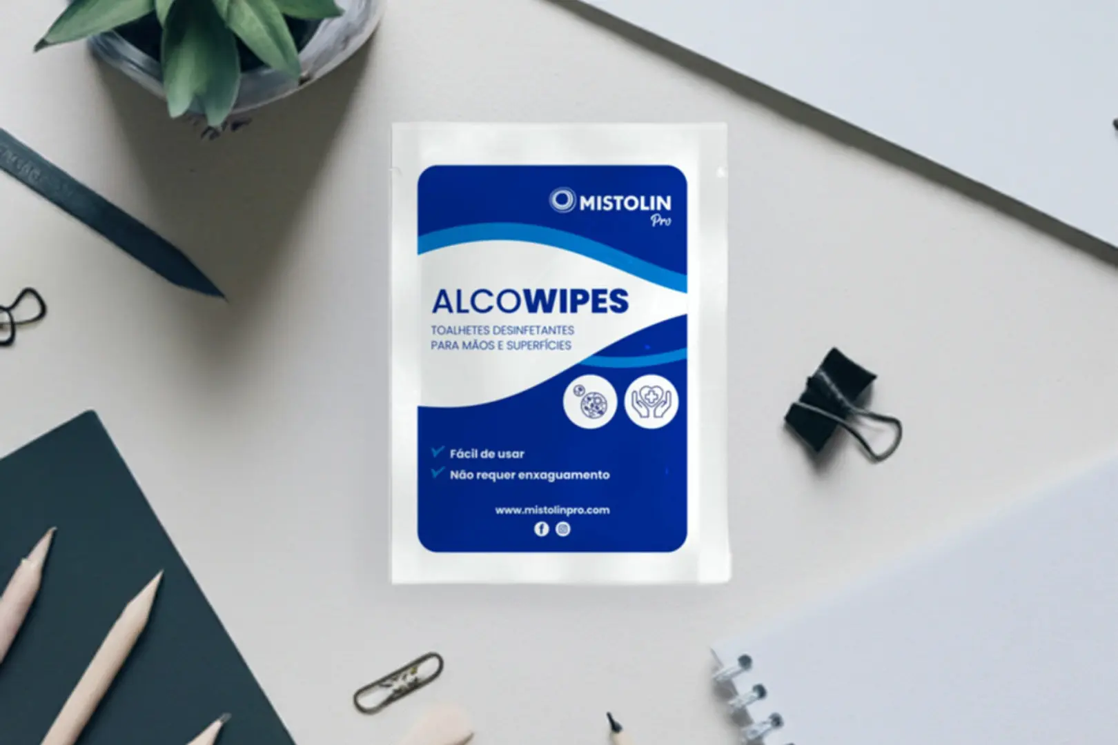 Alcowipes Toalhete Desinfetante Mistolin [100UN]