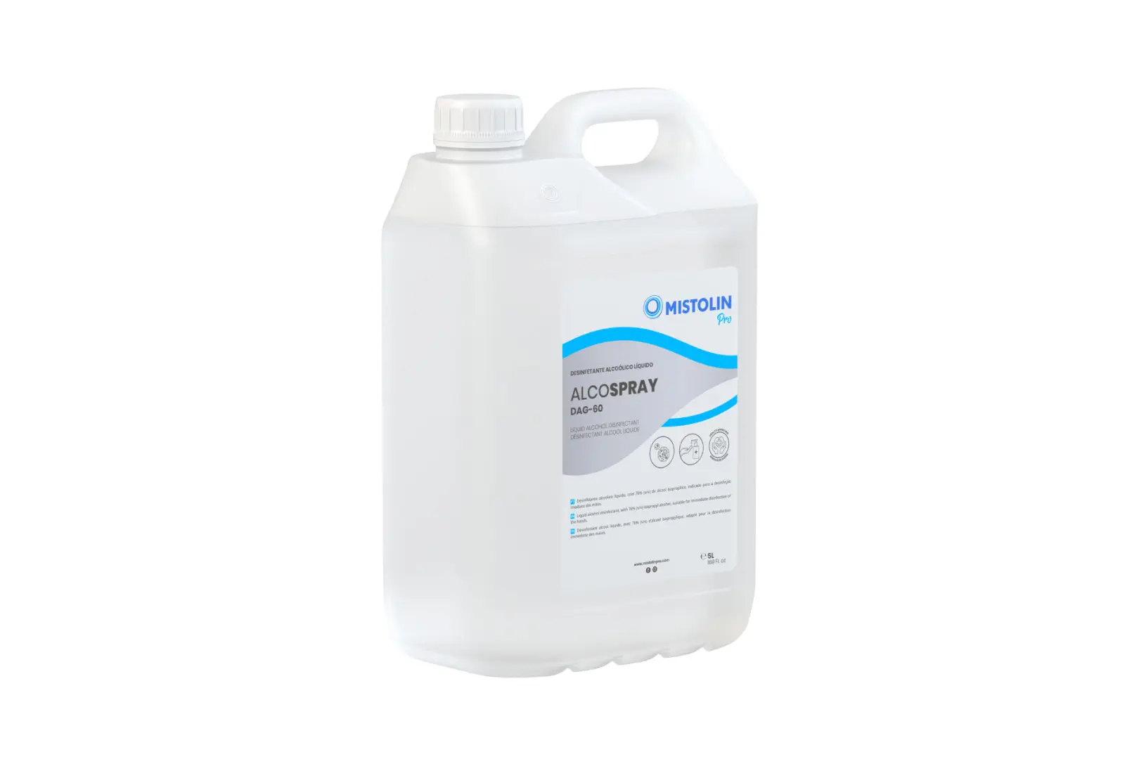 Alcospray DAG-60 Mistolin Desinfetante Mãos Líquido [5LT]