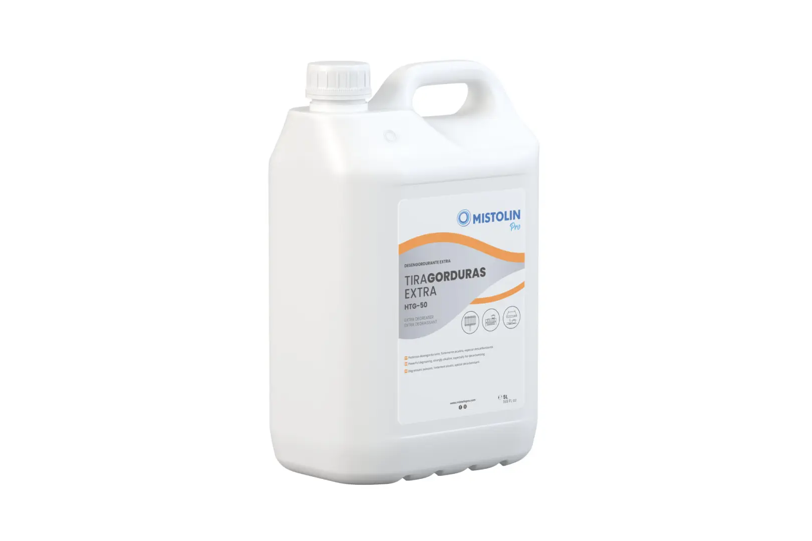 Tiragorduras Extra HTG-50 Mistolin [5LT] – Desengordurante e Descarbonizante Profissional