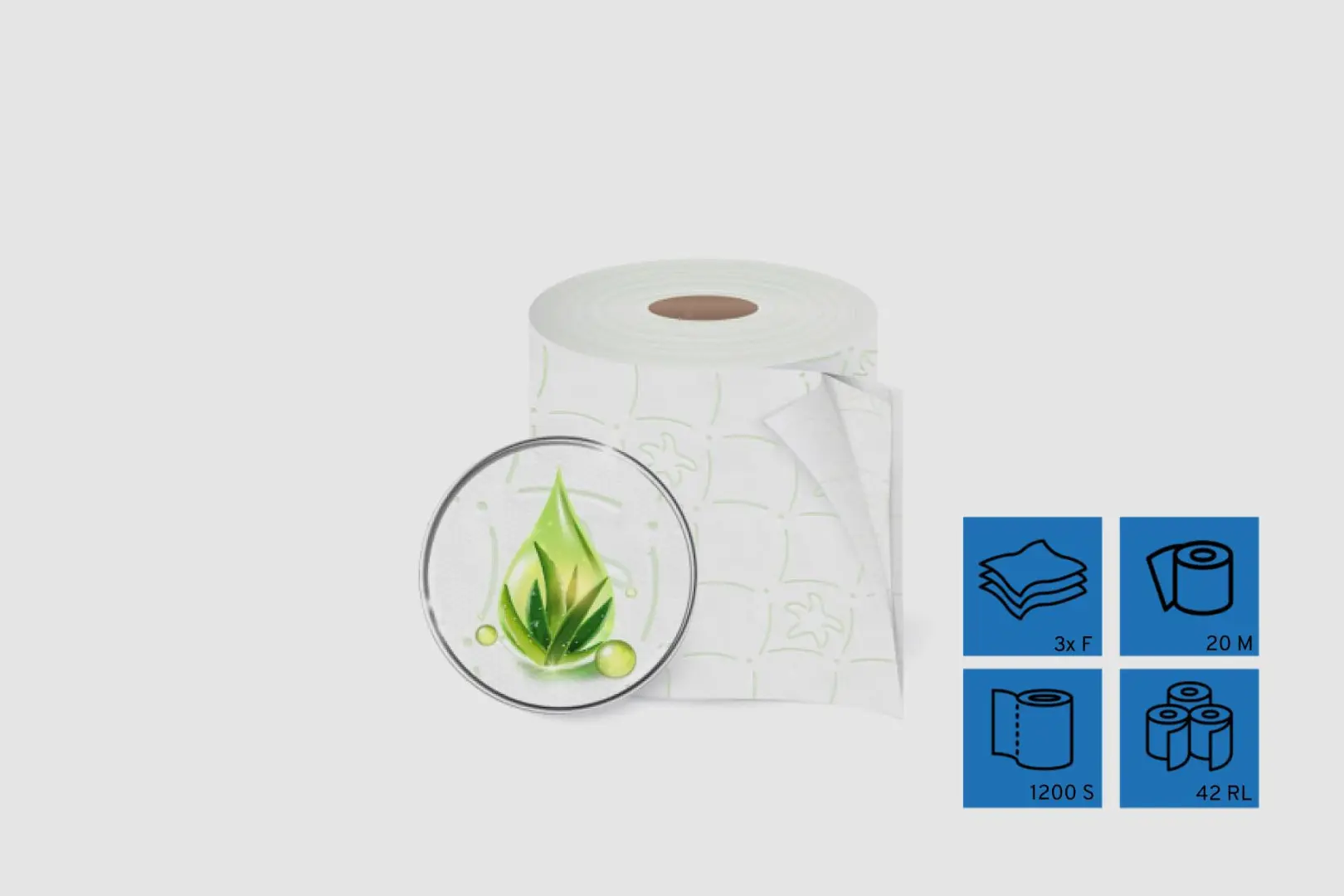 Papel Higiénico Doméstico Aloe Vera 3F [42RL]